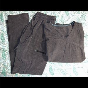 Scrubstar dark gray scrubs size large. Elastic waist. VERY comfortable scrubs.
